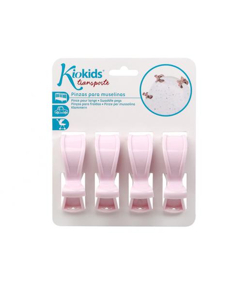 Kiokids Multipurpose Clips, Pink, 2440, 4 pcs. - Babyboum