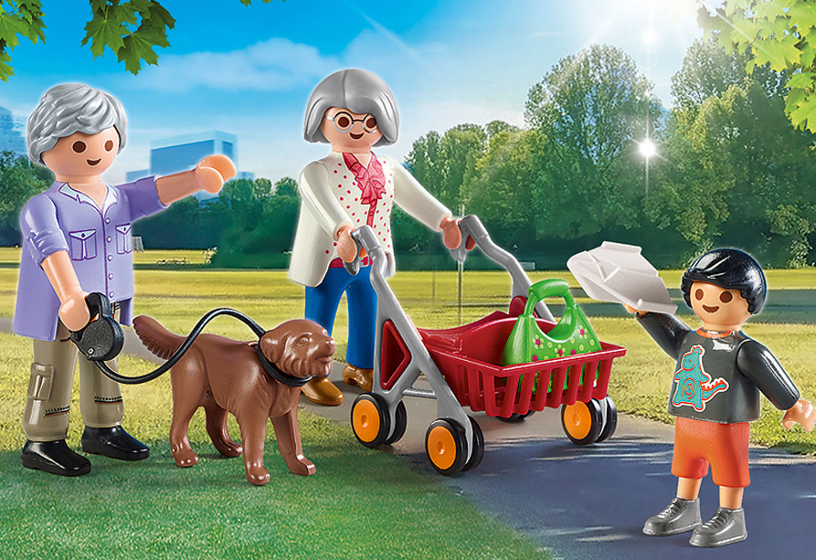 Playmobil City Life, Παππούς και Γιαγιά με Εγγονάκι, Ηλικία 4-10 Ετών, 1τε